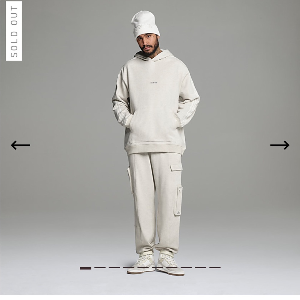 NWT Adidas x ivy park cargo hoodies cream unisex M